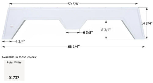 Icon 01737 Fender Skirt Polar White (Various Kustum Koach Brands)